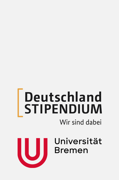 Teaserkachel zur Seite Deutschland-Stipendium Uni Bremen mit den Logos drauf. 
